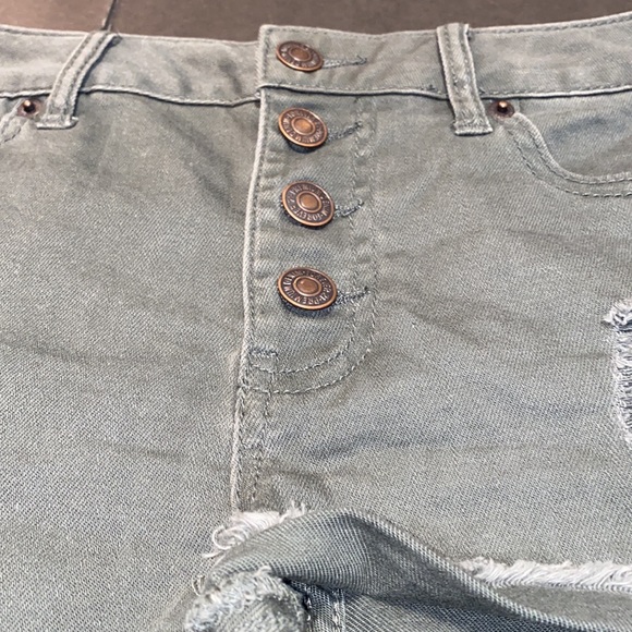 Forever 21 Size 27 Washout Jade High Waist Button Up Denim Jean Shorts - Picture 13 of 13